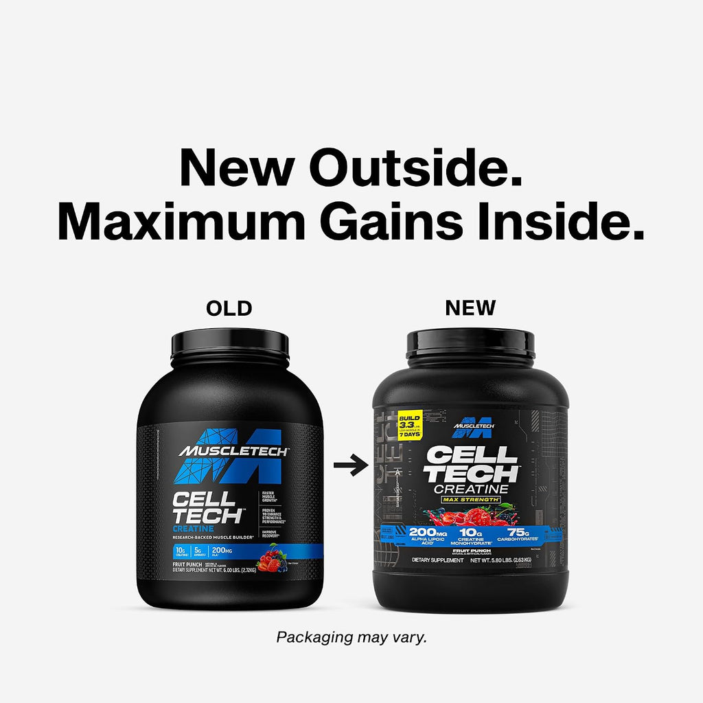 MuscleTech - Polvo de monohidrato de creatina Cell-Tech, polvo de c...