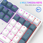 Redragon K668 PRO Teclado inalámbrico para juegos RGB con junta de...