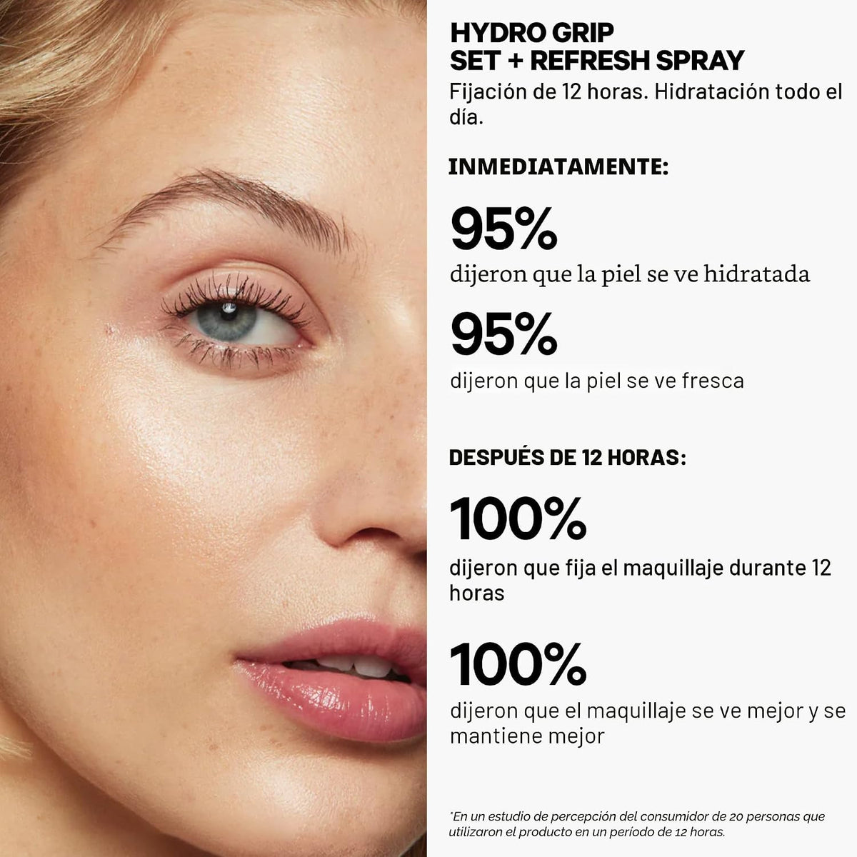 Set Hydro Grip de maquillaje de leche + spray refrescante con ácido...