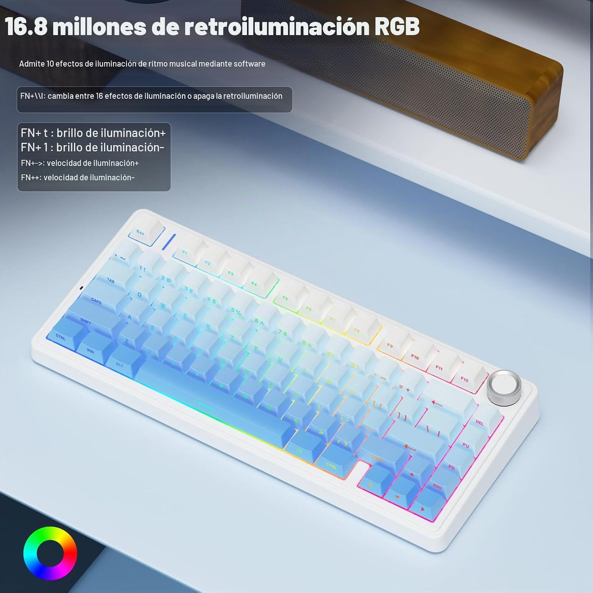 AULA F75 Pro Teclado mecánico inalámbrico, teclado personalizado in...