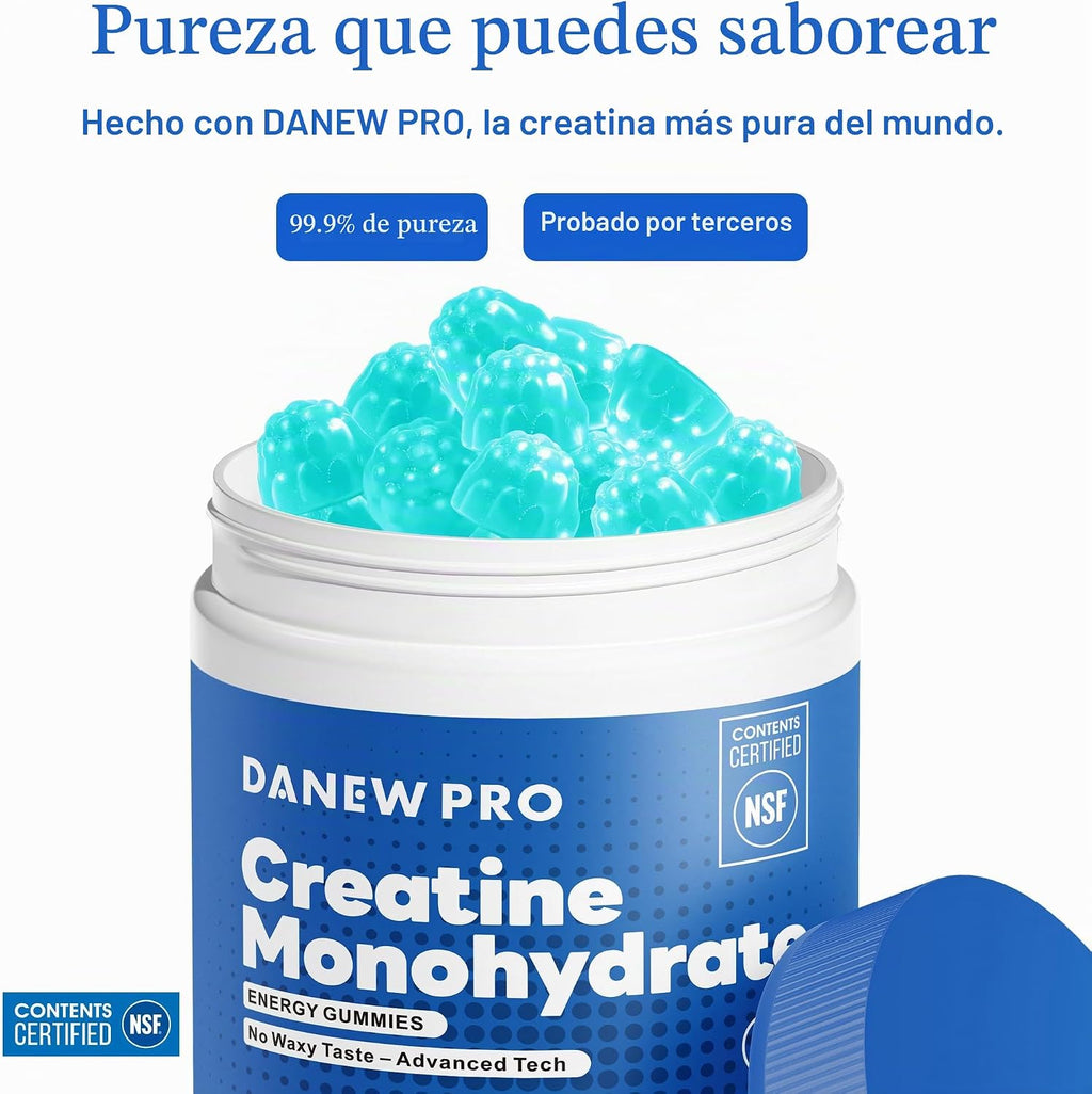 DANEW Pro Gomitas de monohidrato de creatina, 0.18 oz (120 unidades...