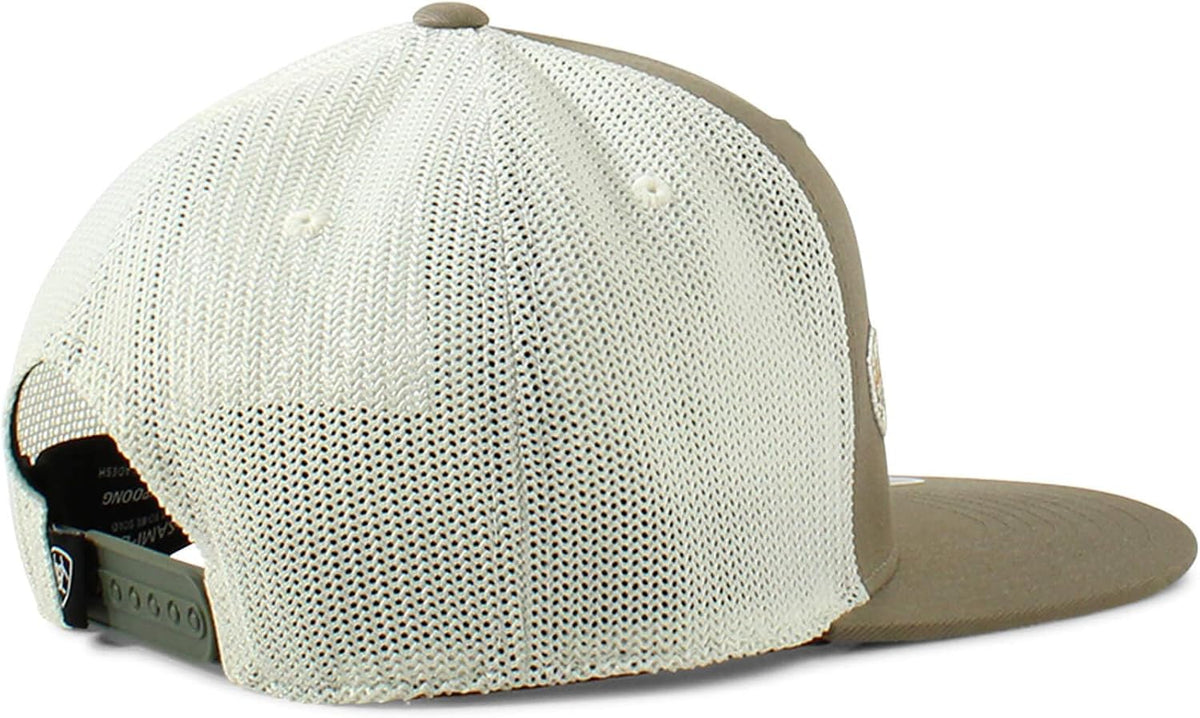 Ariat Sombrero de malla para hombres negro rojo gris