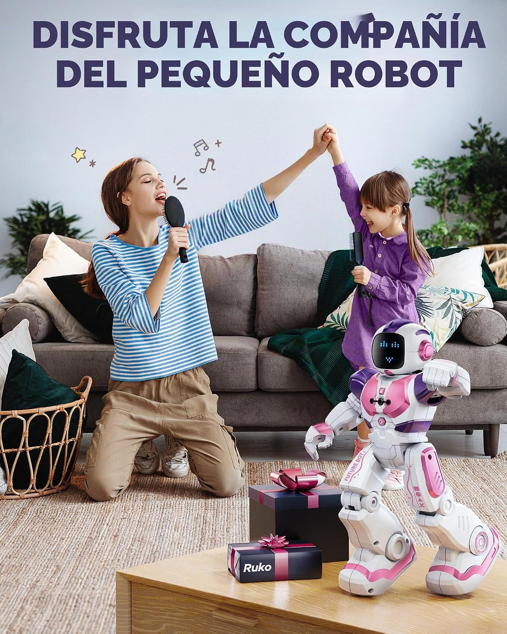 Ruko 6088 Robot bailarín para niñas con control por APP, control re...