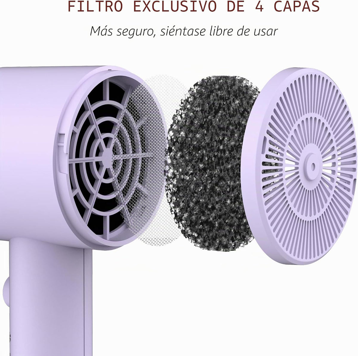 AINA Secador de pelo con difusor, peine secador de pelo completo 11...