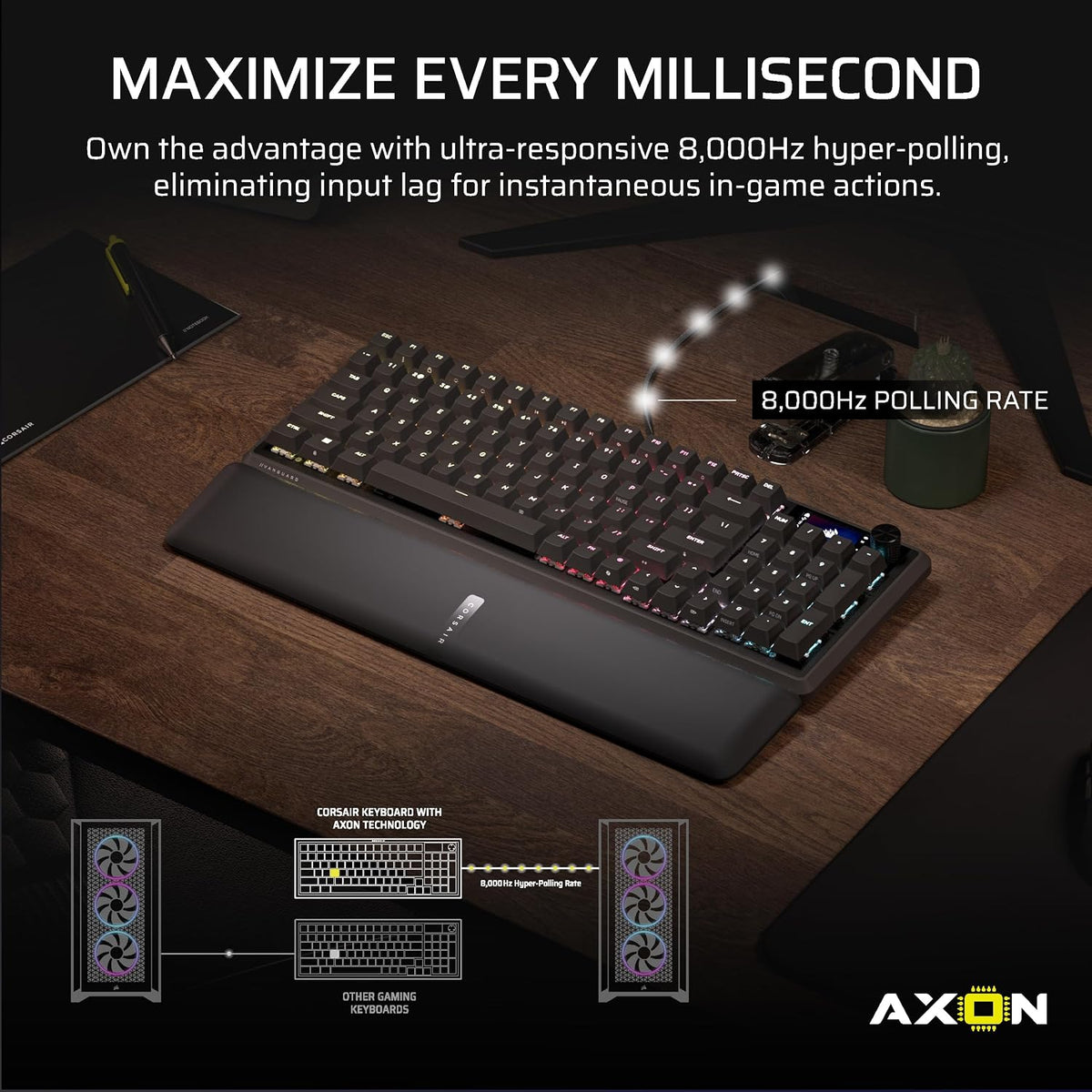 Teclado para juegos con cable CORSAIR Vanguard 96 RGB mecánico 96%...