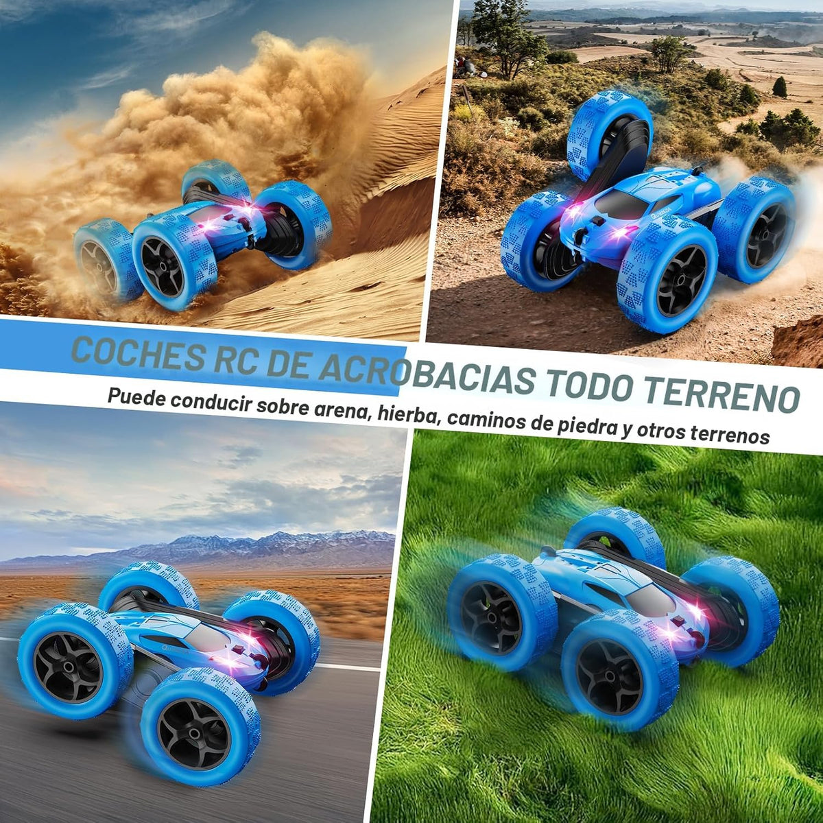 QUNREDA Carro de control remoto, juguetes de autos RC para niños de...
