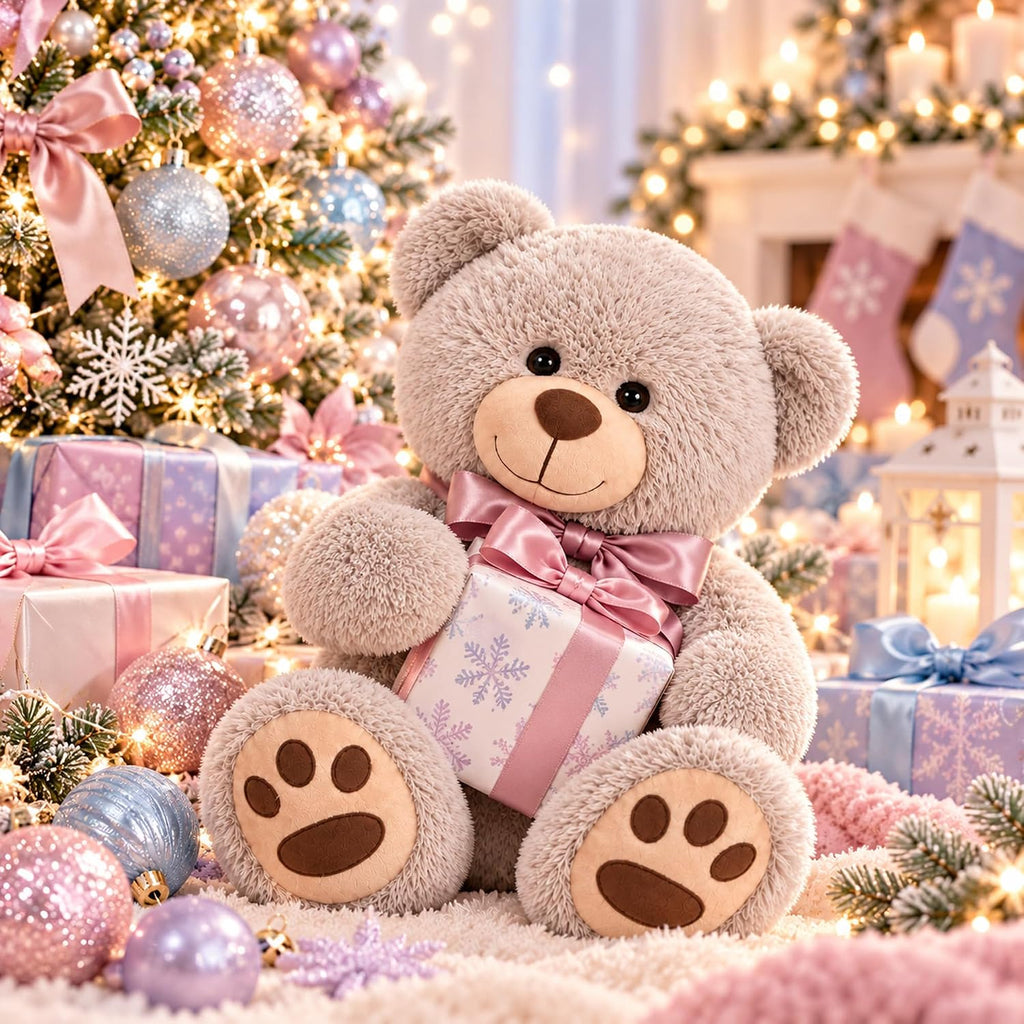 LotFancy Teddy Bear - Peluche de peluche suave de 20.0 in, color gr...