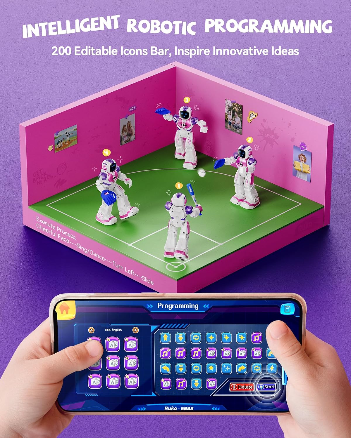 Ruko 6088 Robot bailarín para niñas con control por APP, control re...