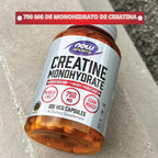 NOW Nutrición Deportiva, Monohidrato de Creatina 750 mg, Edificio M...