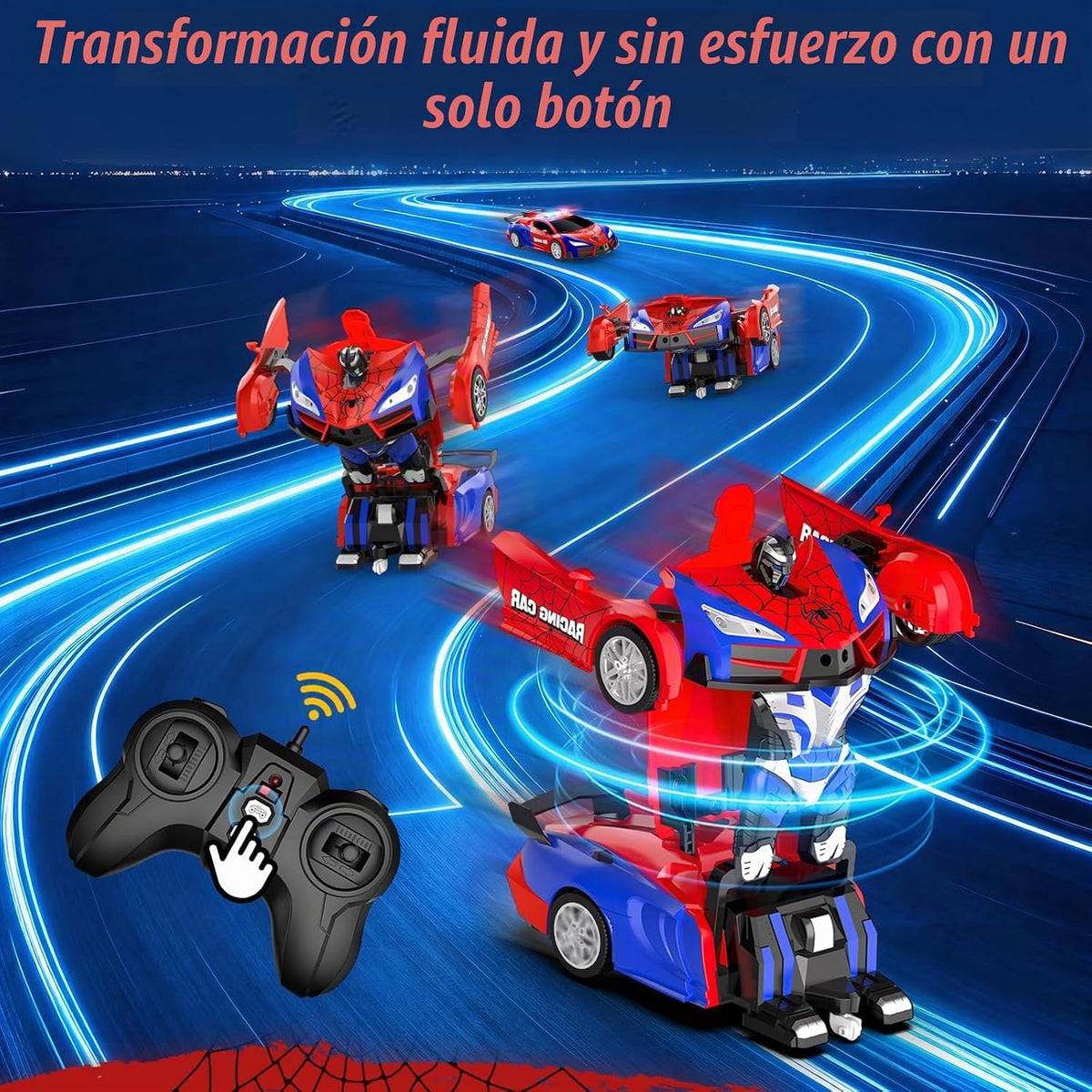 CEGOUFUN Coche de control remoto, araña que transforma los coches R...