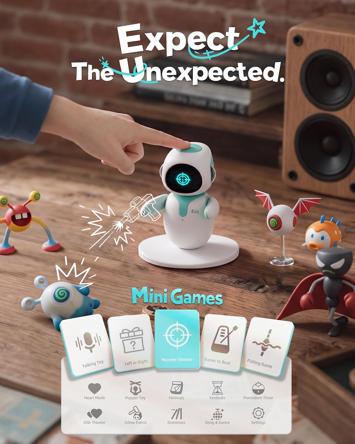 ENERGIZE LAB Eilik \u2013 Lindas mascotas robot para niños y adulto...