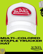 Von Dutch - Gorra de camionero unisex - Visera curva con malla en l...