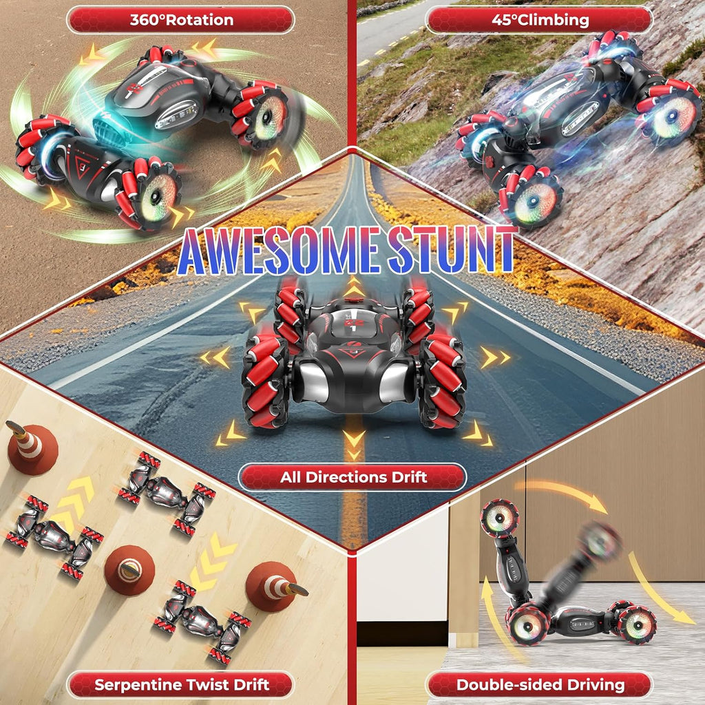 Fosgoit Juguete de auto de acrobacias RC con detección de gestos pa...