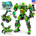 JITTERYGIT Mech - Juego de figuras de acción STEM que brillan en la...