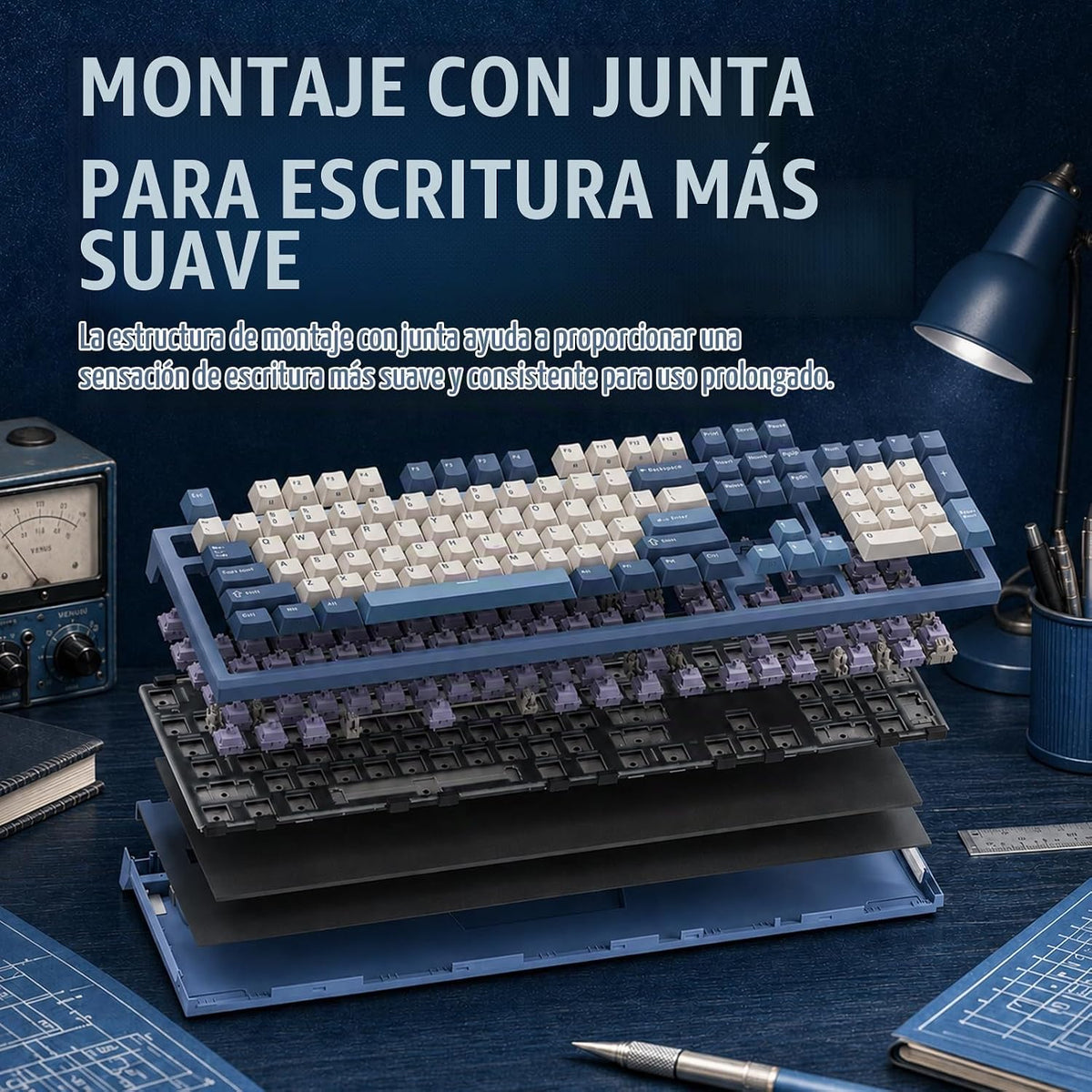 RK ROYAL KLUDGE R104 Teclado mecánico con cable de tamaño completo,...
