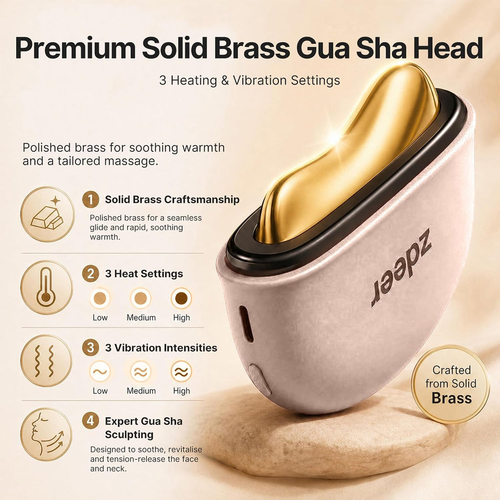 ZDEER GS5 - Kit eléctrico de Gua Sha con calefacción, herramienta m...