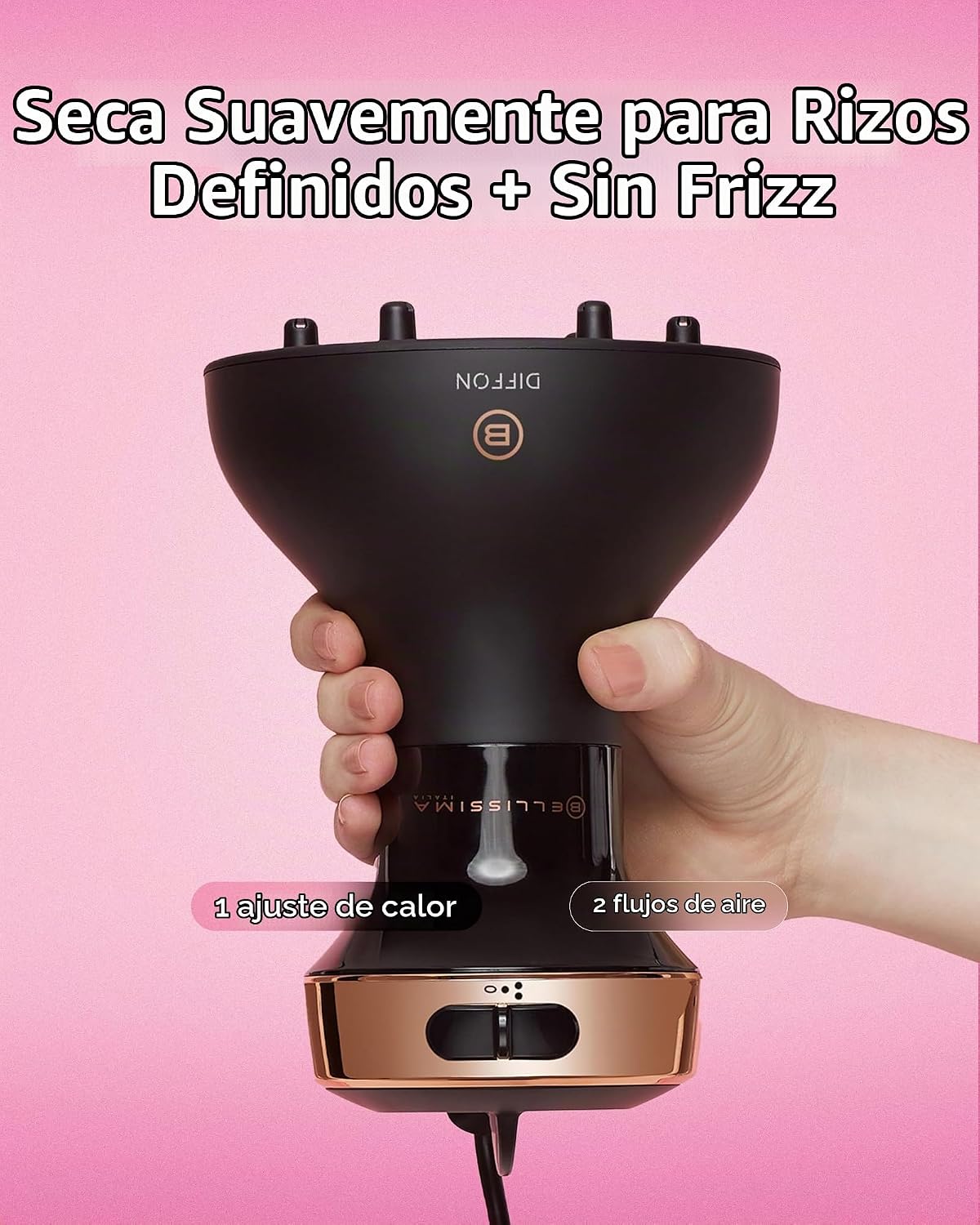 Bellissima Diffon Secador de pelo con difusor cerámico para cabello...