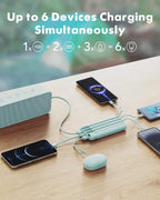 charmast Cargador portátil de banco de energía 10000mAh con 4 cable...