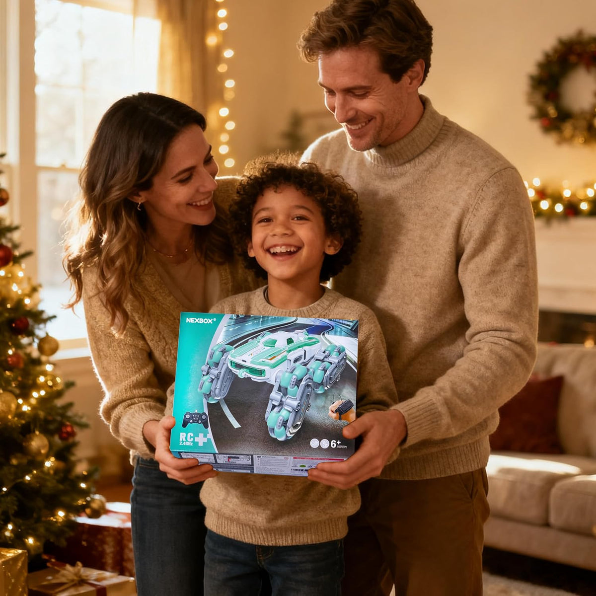 NEXBOX Juguetes de coche de control remoto 8WD para niños, camión d...