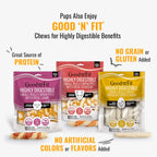Good'n'Fun - Brochetas de cuero crudo de tres sabores para...