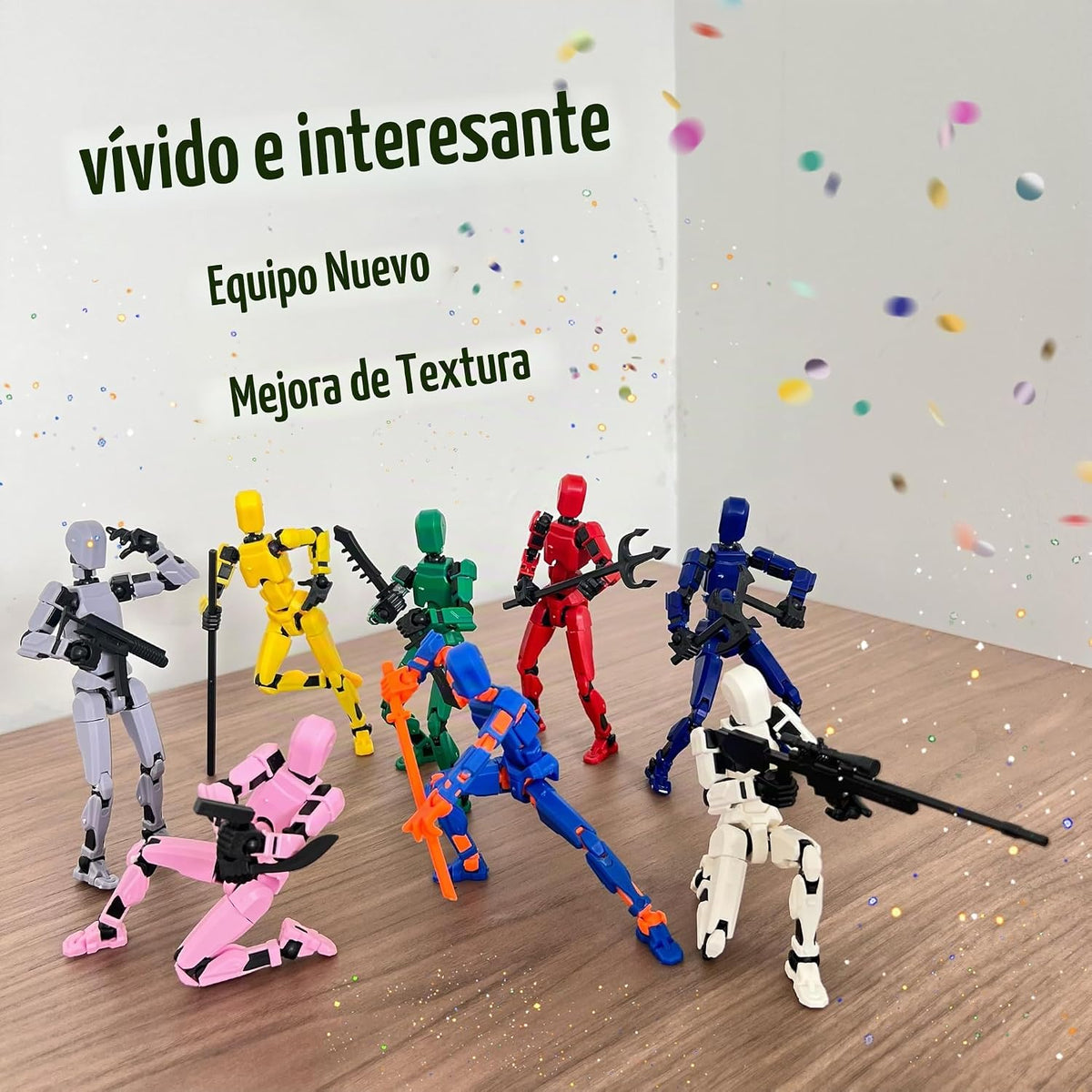 (Ensamblaje Completado) Juego de 8 Figuras de Acción Titan13, Muñec...