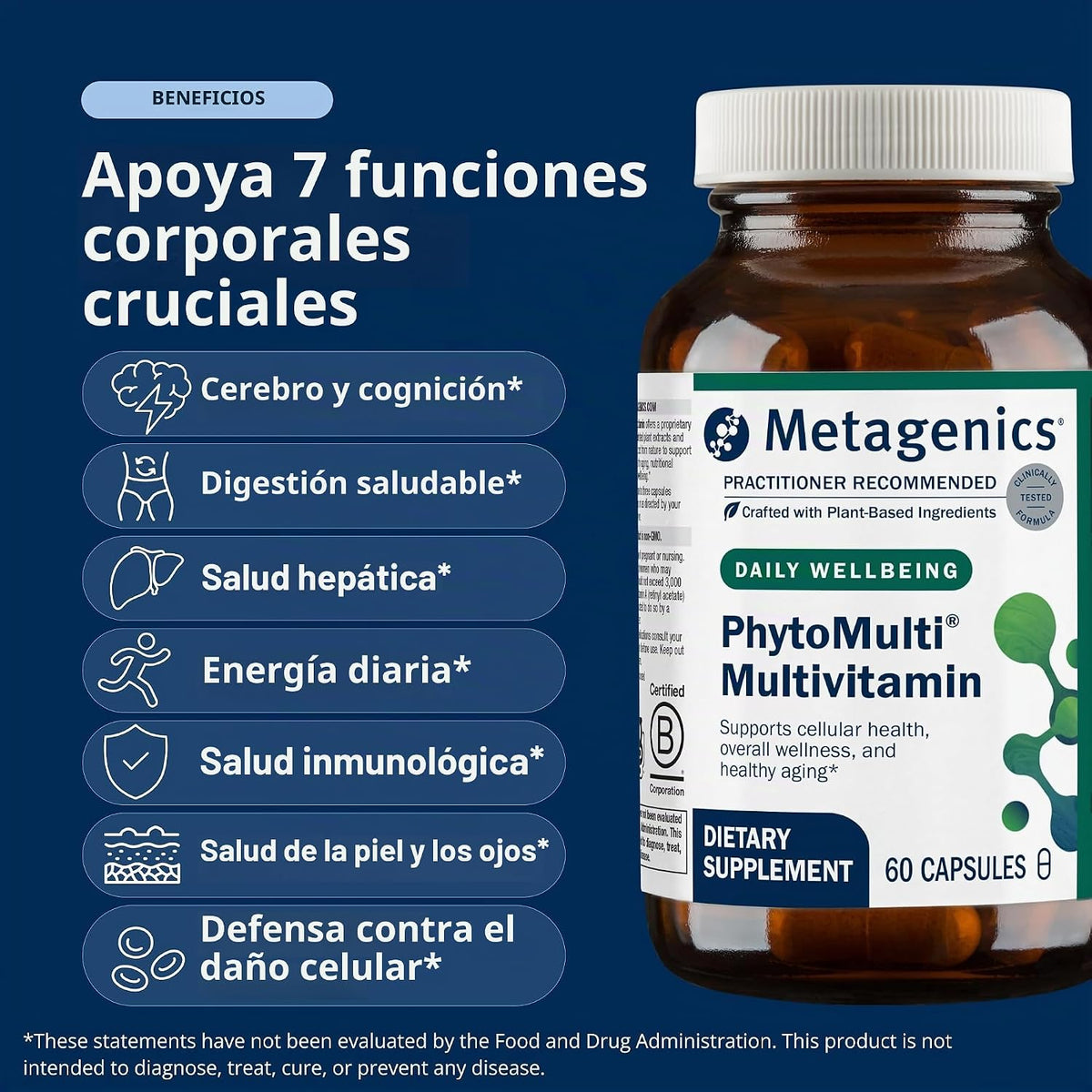 Metagenics PhytoMulti - Suplemento multivitamínico diario con fiton...
