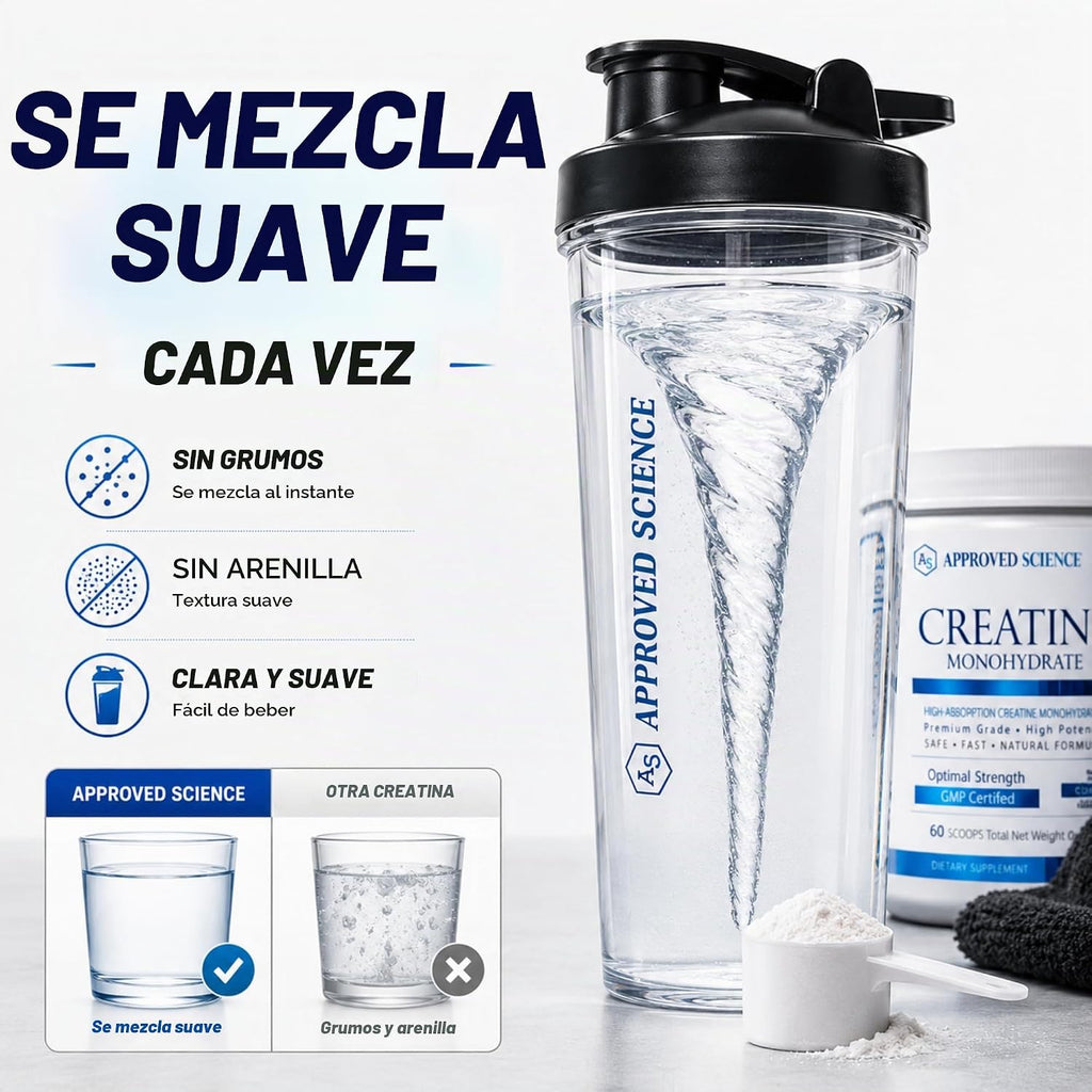 Approved Science Monohidrato de creatina en polvo \u2013 con BioPer...