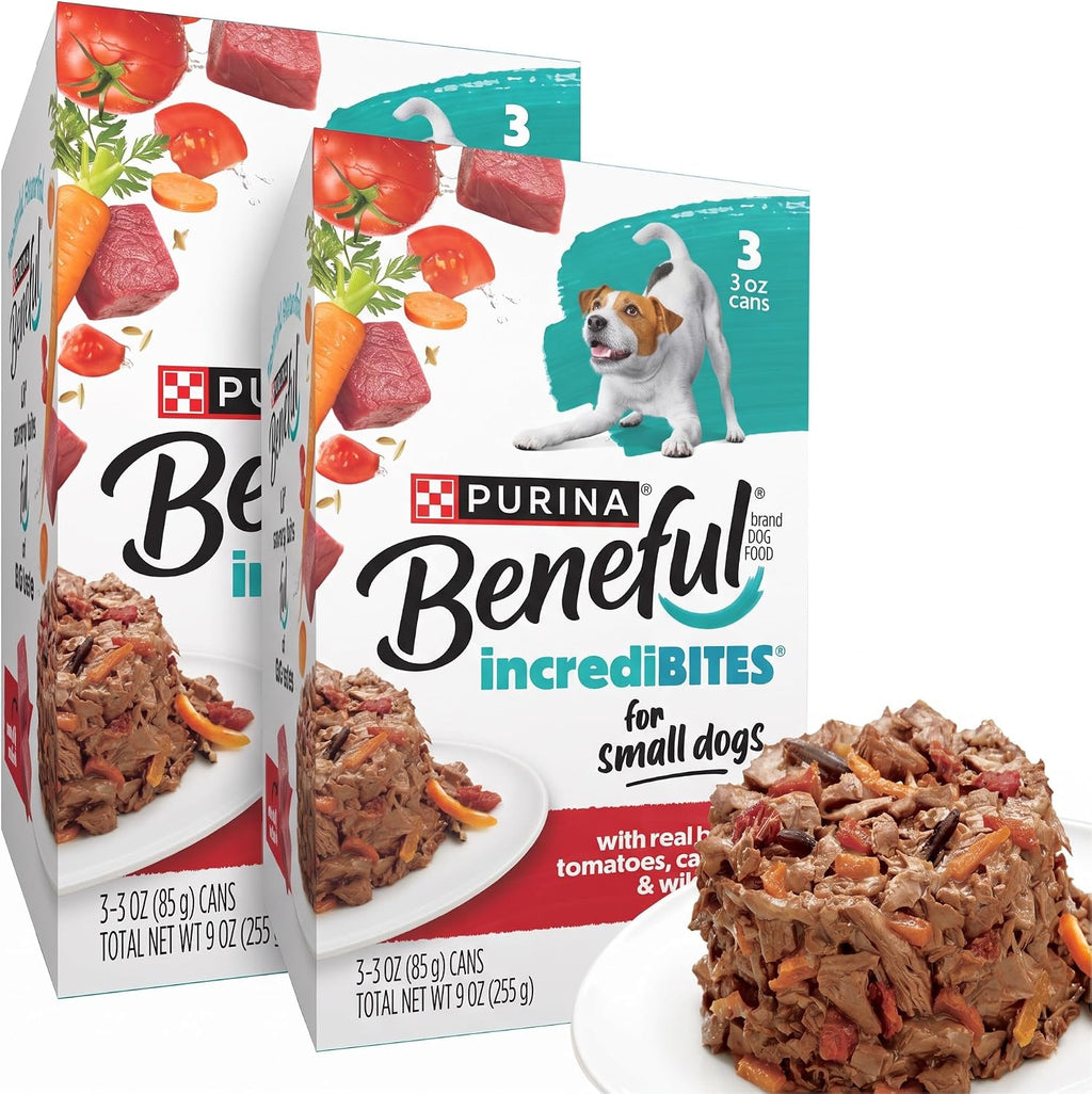 Beneful Purina IncrediBites - Alimento húmedo para perros de raza p...