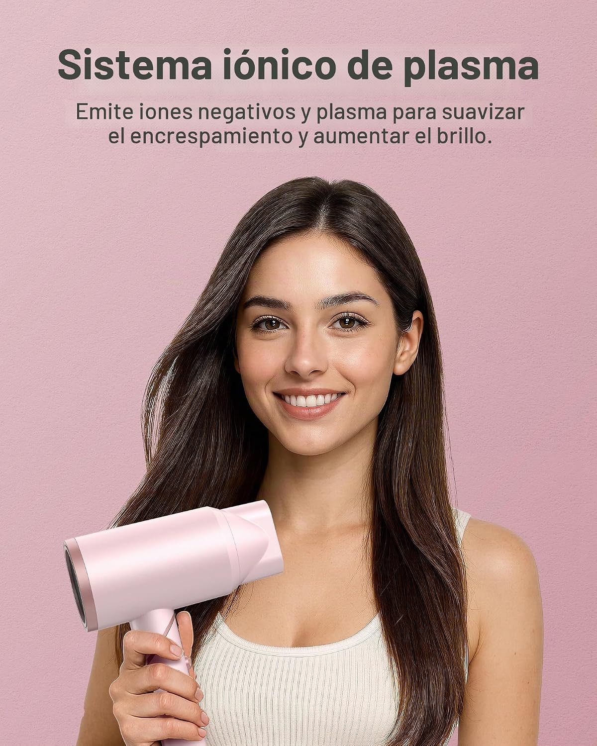 ANNLARY Secador de pelo con peine y difusor, secador de 1800 W | Fl...