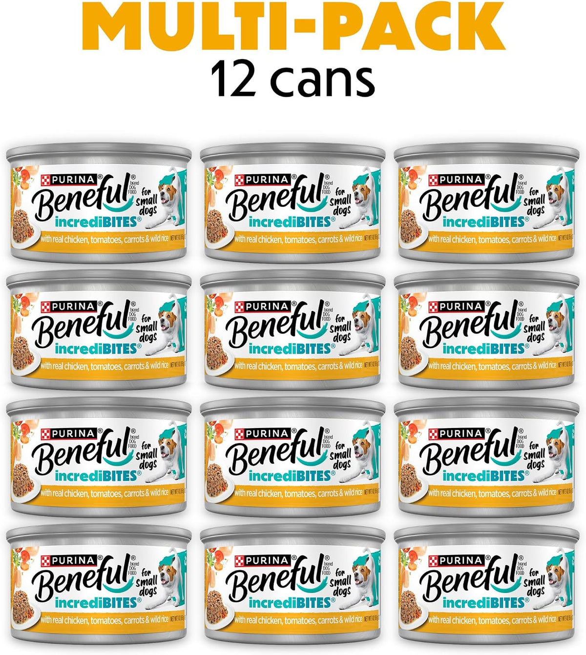 Beneful Purina IncrediBites - Alimento húmedo para perros de raza p...