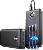 IAPOS Cargador portátil de carga rápida de 60000mAh 22.5W, para ban...