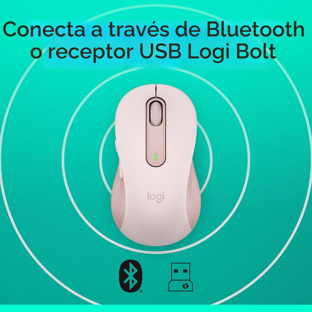 Ratón inalámbrico Logitech Signature M650 para manos pequeñas y med...