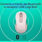 Ratón inalámbrico Logitech Signature M650 para manos pequeñas y med...