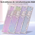 Redragon K710 Teclado mecánico inalámbrico para juegos, color rosa...