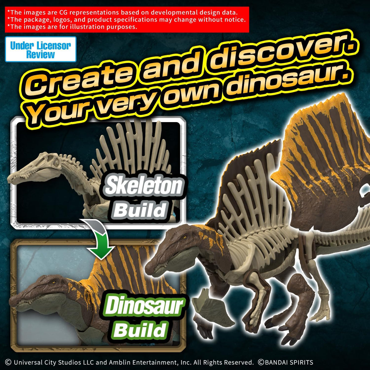 BANDAI Hobby - Mundo Jurásico - Spinosaurus - Kit de Modelo de Dino...