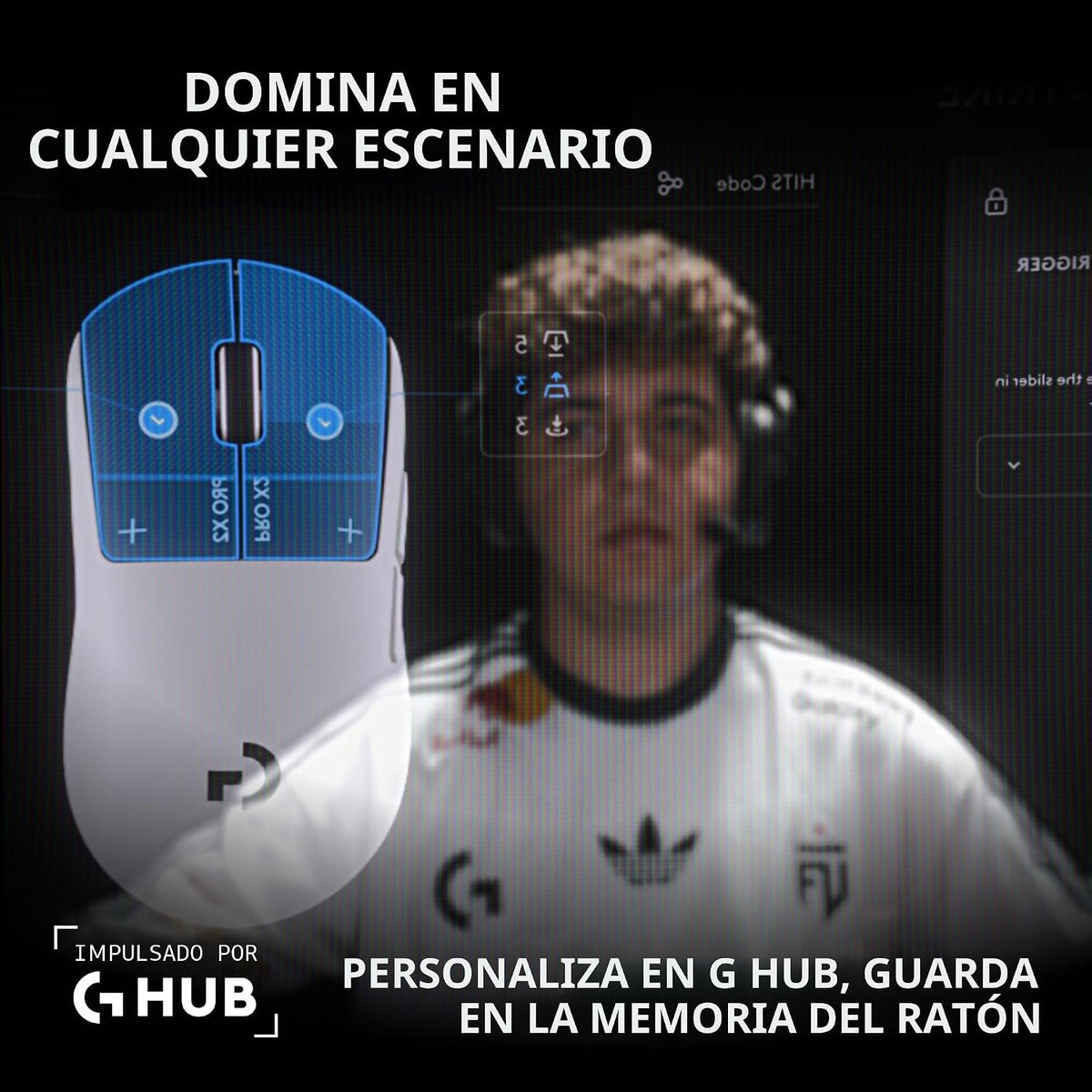 Logitech PRO X2 SUPERSTRIKE Lightspeed - Mouse inalámbrico para jue...