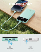 charmast Cargador portátil de banco de energía 10000mAh con 4 cable...