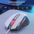 Redragon CB201 - Combo de teclado y mouse para juegos, 61 teclas K6...