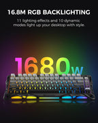 GravaStar Teclado mecánico inalámbrico para juegos Mercury K1 75% c...