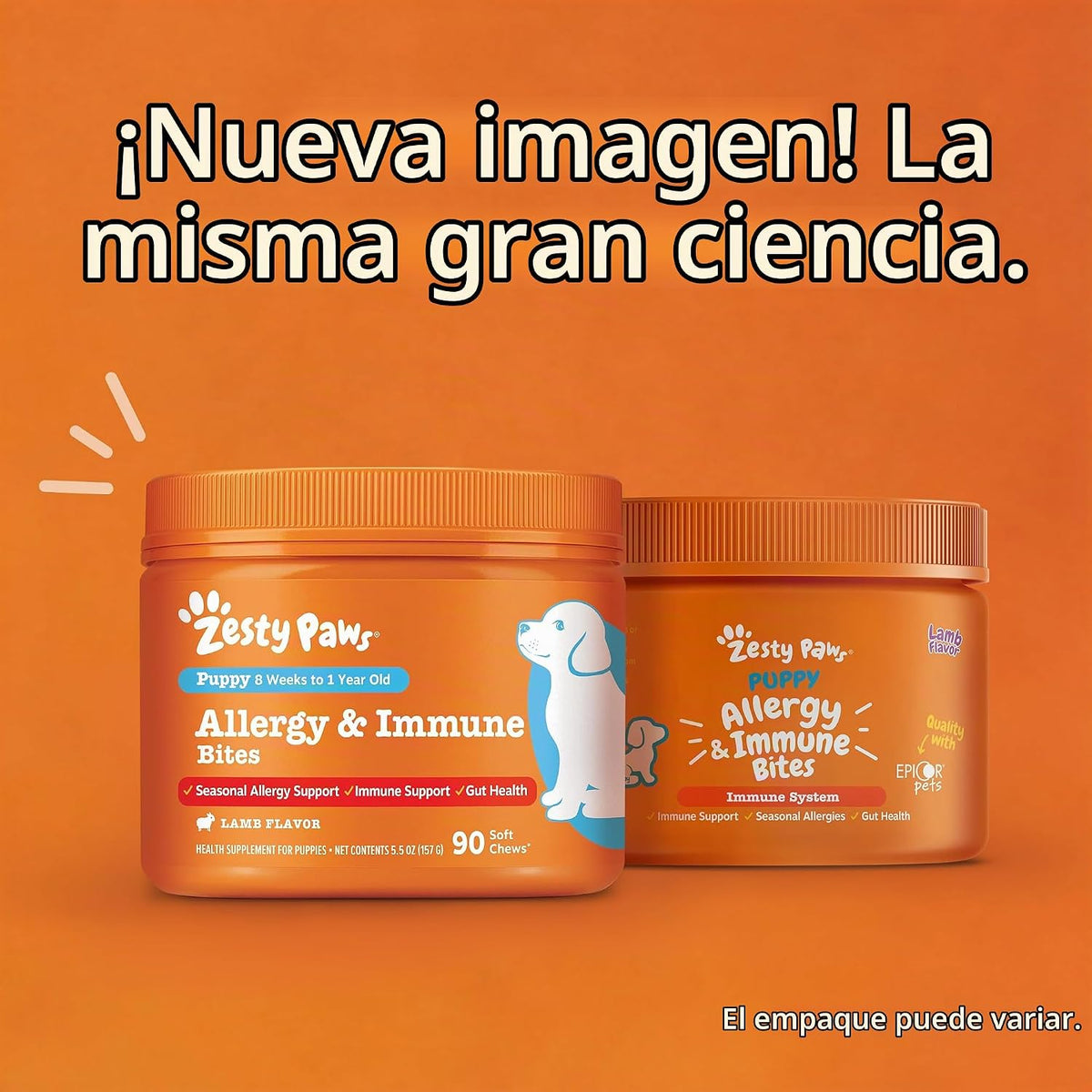 Zesty Paws Alivio de Alergias para Perros - Suplemento Anti-Picazón...