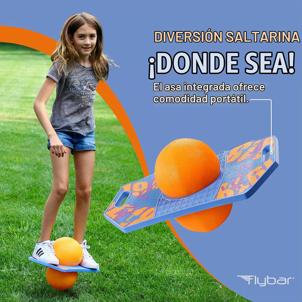 Flybar Pogo - Pelota de truco para niños, tabla de rebote de equili...