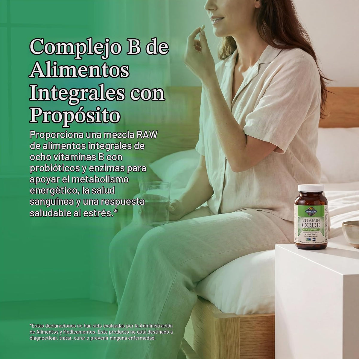 Garden of Life Complejo de vitamina B, 120 cápsulas veganas, vitami...