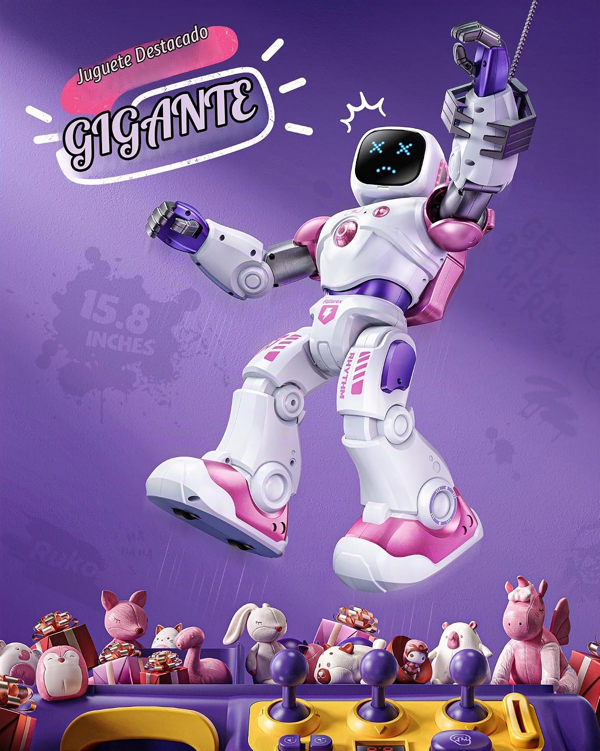 Ruko 1088 - Robot inteligente de juguete para niños, gran robot RC...