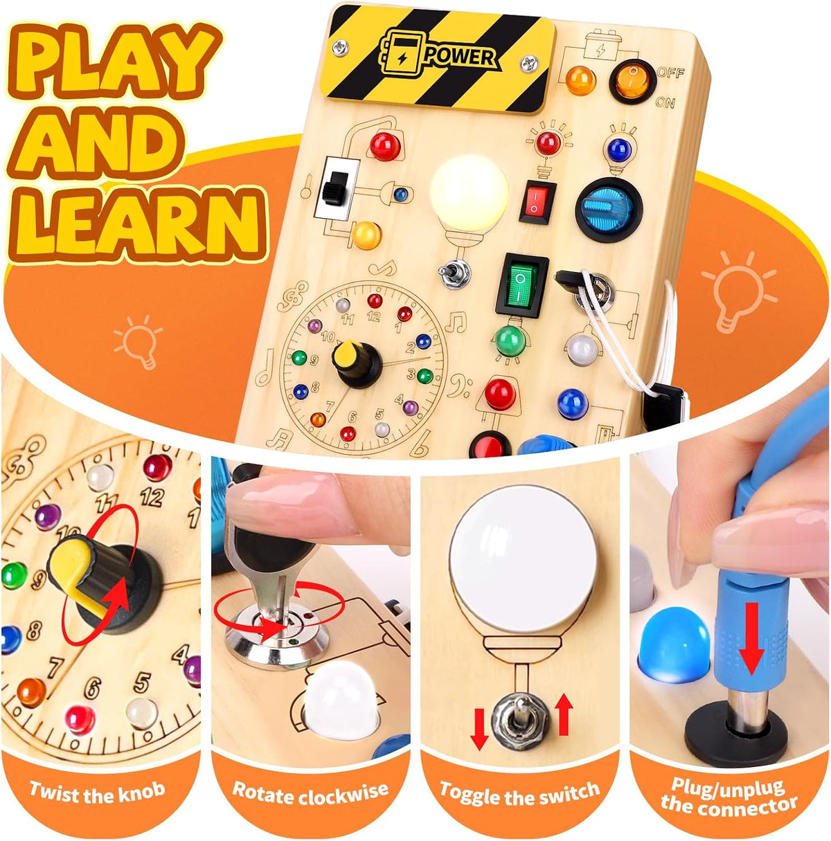 Grarain Tablero de actividades para niños pequeños \u2013 Juguete e...