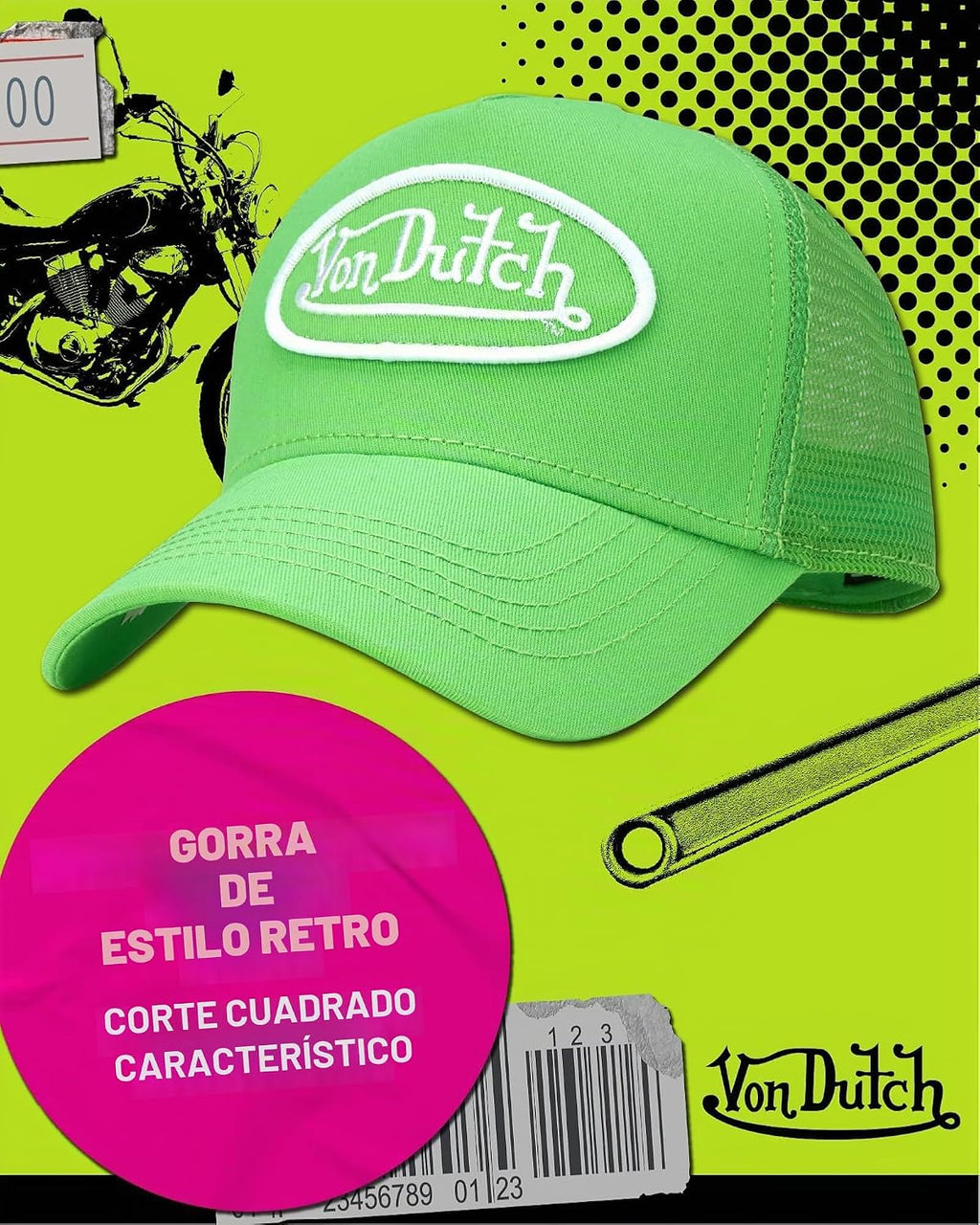 Von Dutch Gorra unisex de camionero \u2013 Gorra de béisbol retro c...