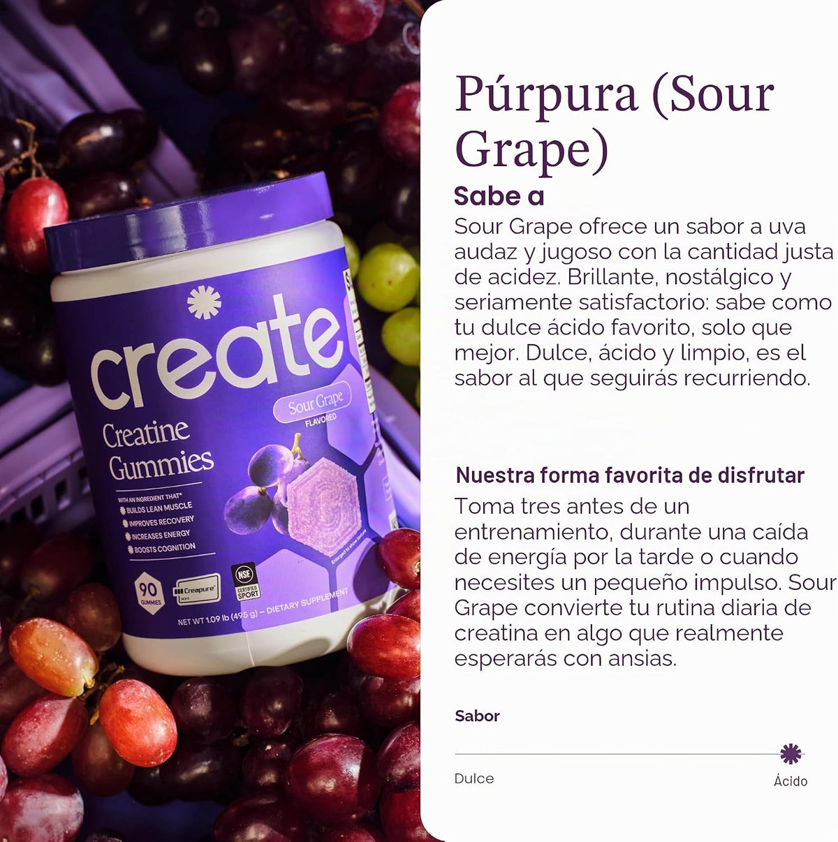 Create gomitas de monohidrato de creatina para mujeres y hombres, u...