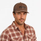 Ariat Sombrero de malla para hombres negro rojo gris
