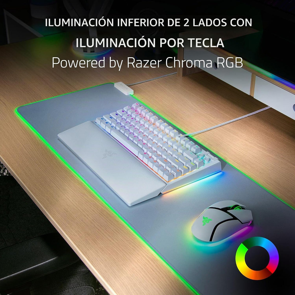 Razer BlackWidow V4 75% Teclado mecánico para juegos, táctil naranj...