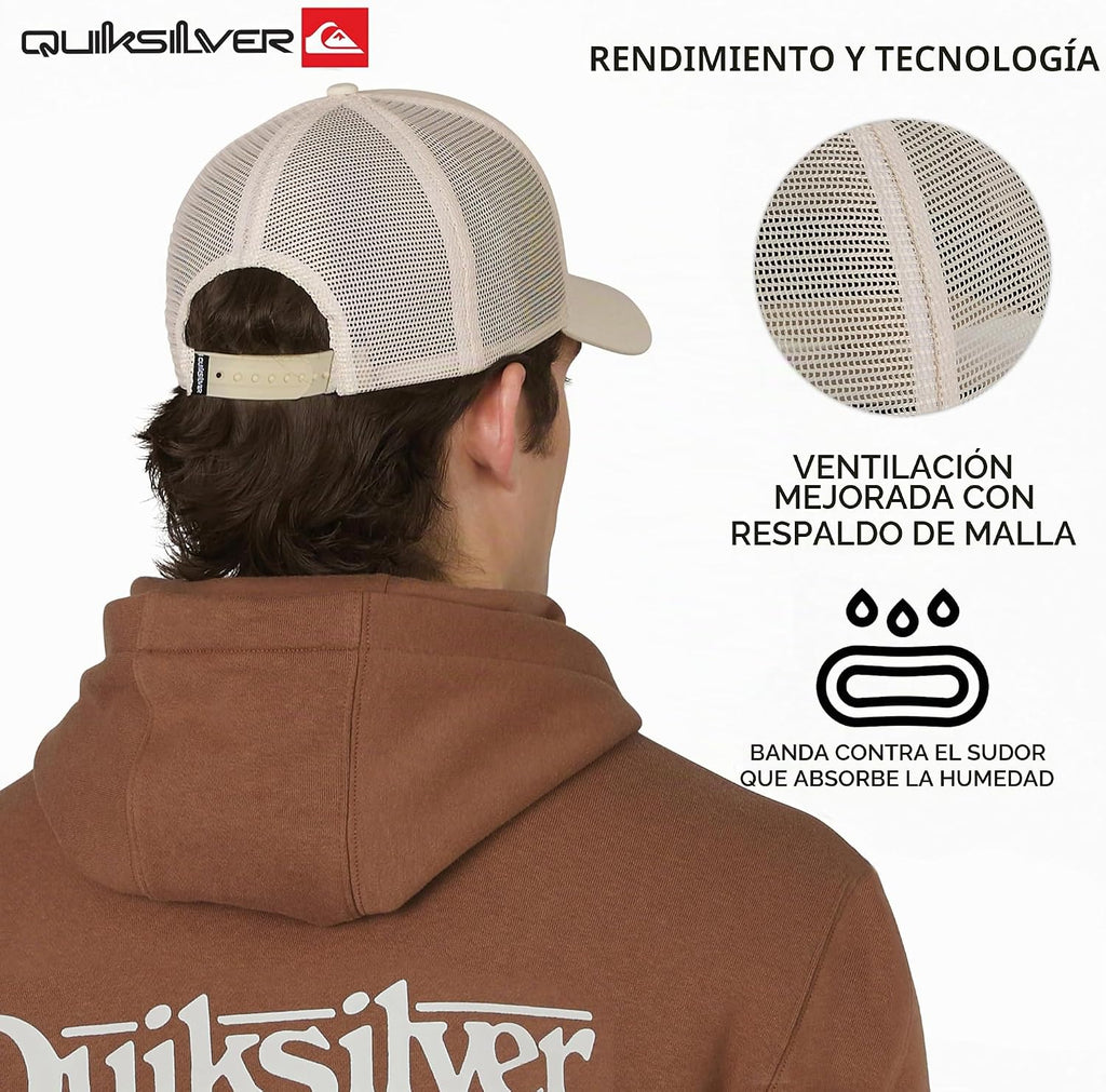 Quiksilver Gorra de béisbol de algodón premium ajustable con cierre...