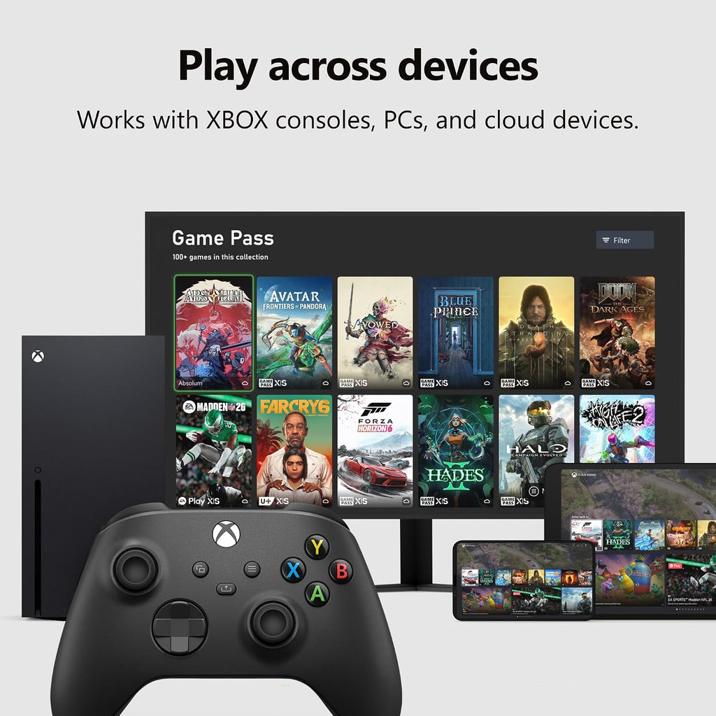 Controlador de juegos inalámbrico XBOX | Negro de carbón | Gatillos...